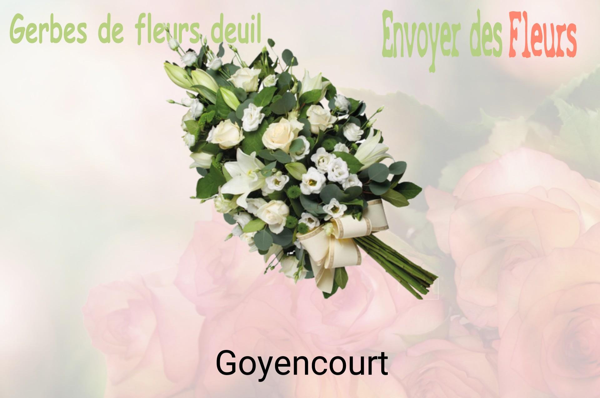 Gerbe de fleurs de deuil livrée à Goyencourt